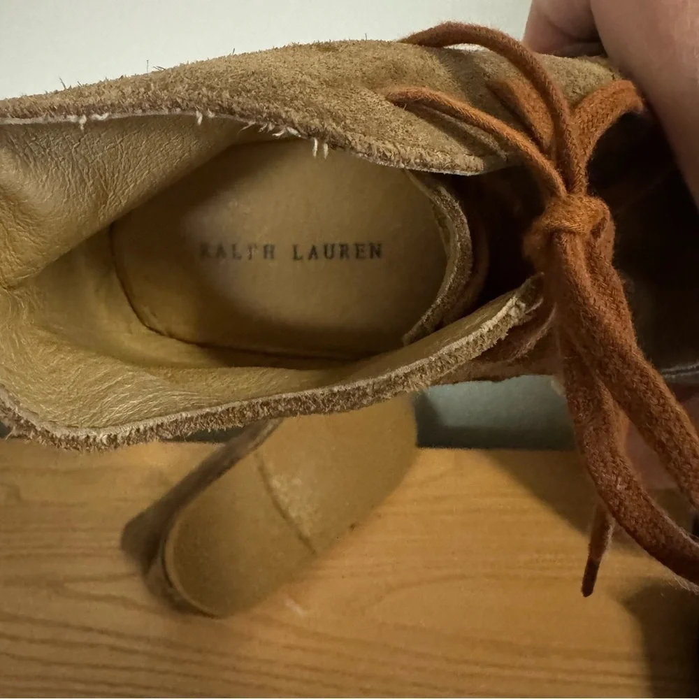 Ralph Lauren Brown Suede Lace Up Boots Size 9 Toddler